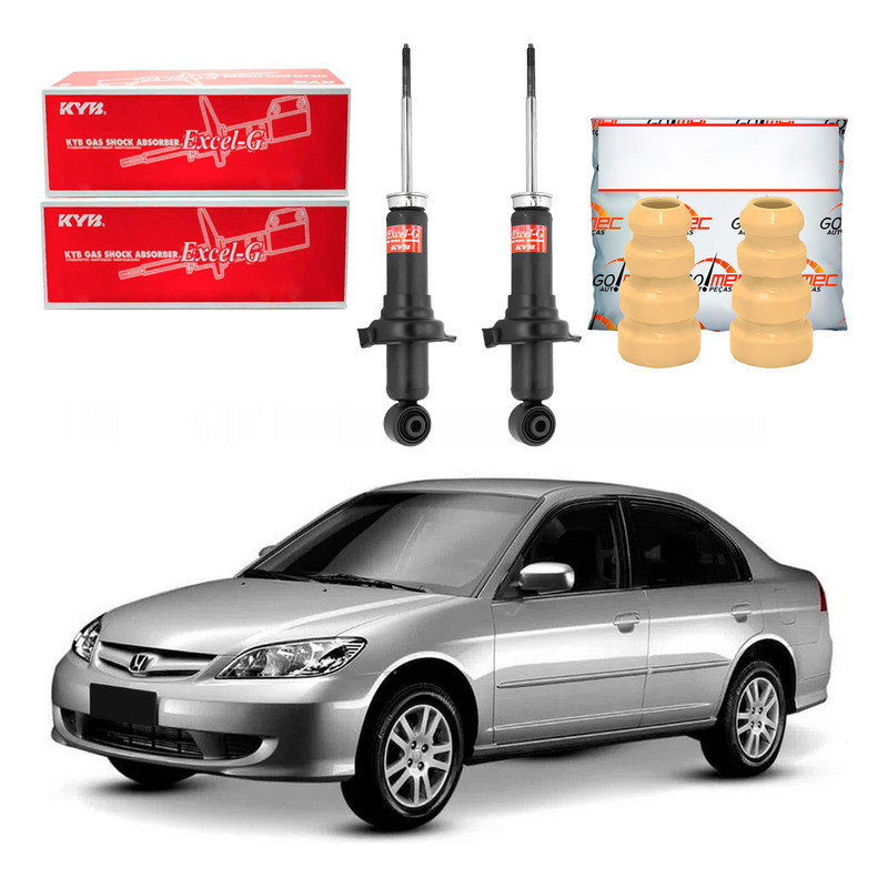 Kit Amortecedor Traseiro Civic 1.7 2004 A 2006