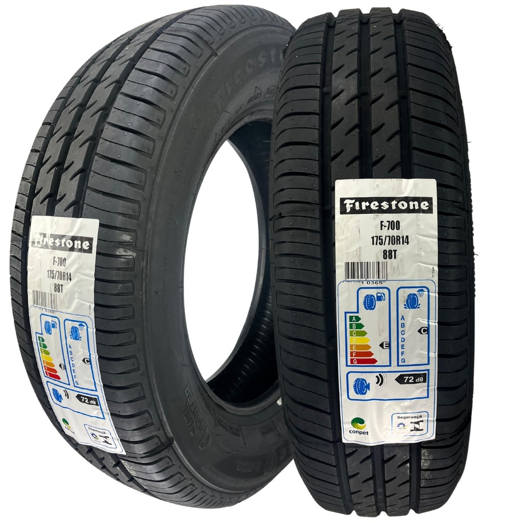 Kit 2 Pneus Firestone XL F-700 175/70R14 88T Aro 14 Onix Gol Uno Palio HB20 Ka Celta