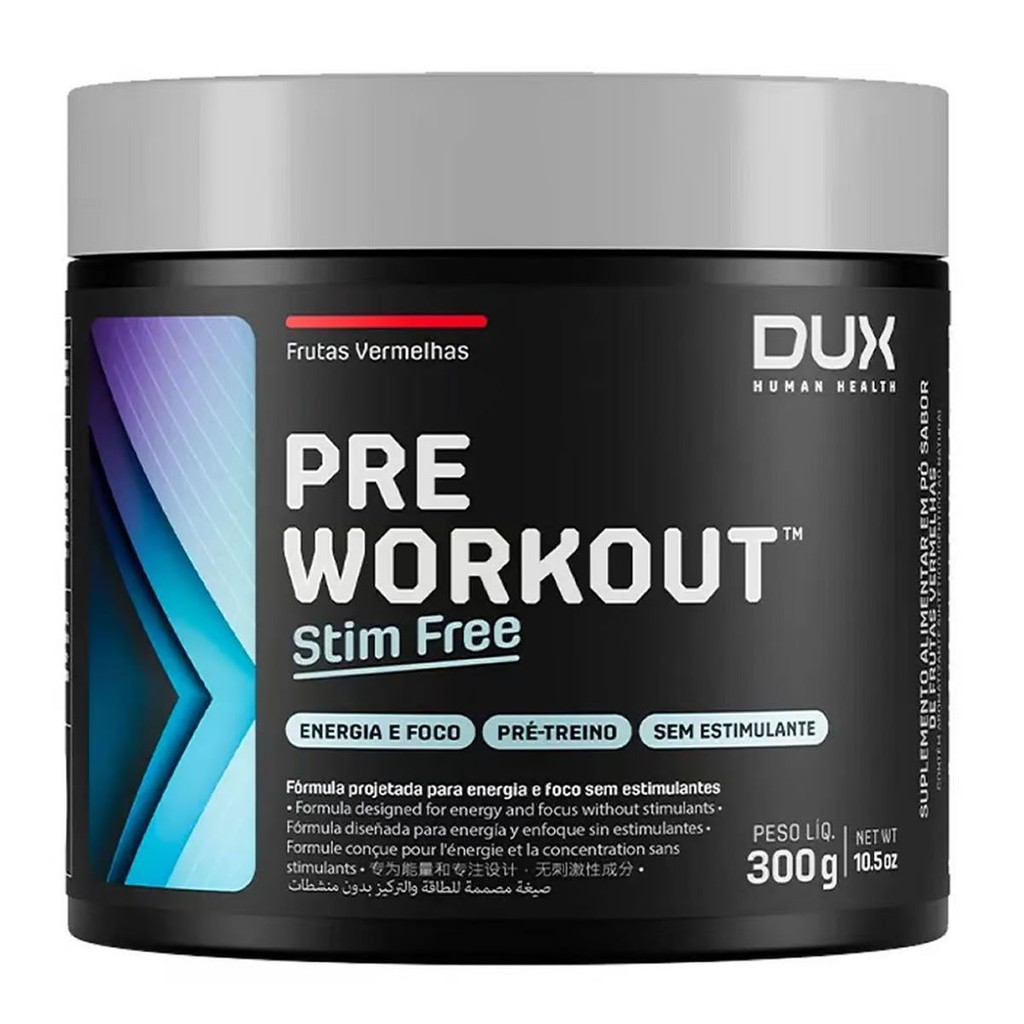 Pre Workout Stim Free - 300g Frutas Vermelhas - Dux Human Health em Oferta na Shopee
