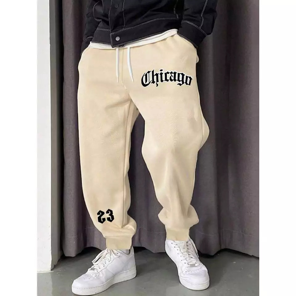 Calça Moletom Unissex Varias Cores chigago 23 Caimento Perfeito ideal para treino inverno Lançamento