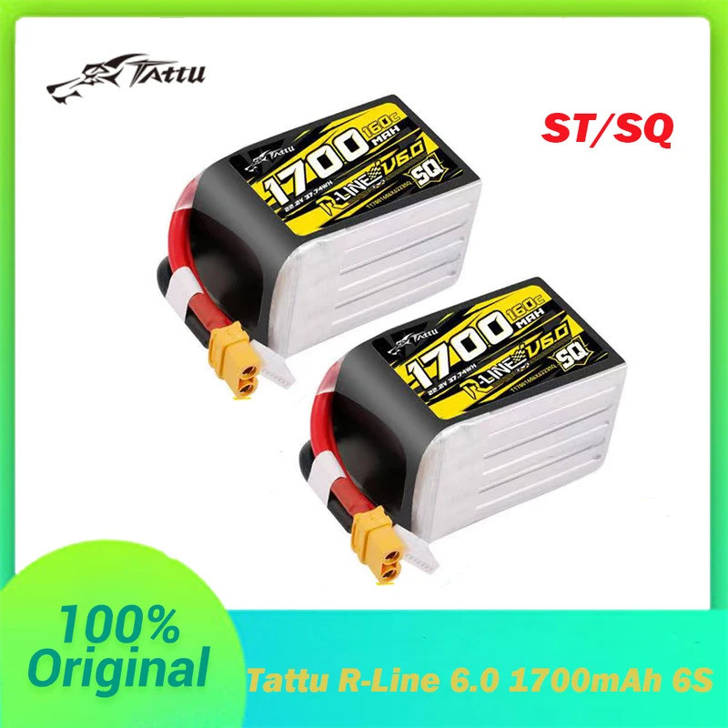 Tatu R-Line 6.0 1700mAh 6S Lipo Bateria 160C 22.2V ST/SQ XT60 Plug Para Peças De Drones De Corrida FPV , Helicópteros RC