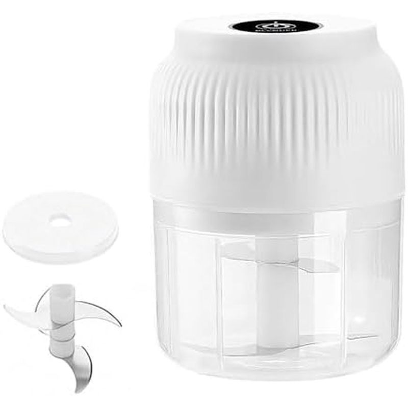 Picador De Alho Elétrico , Moedor Sem Fio De 350ml , Vegetais Portátil , Processador De Alimentos Para Gengibre , Piment