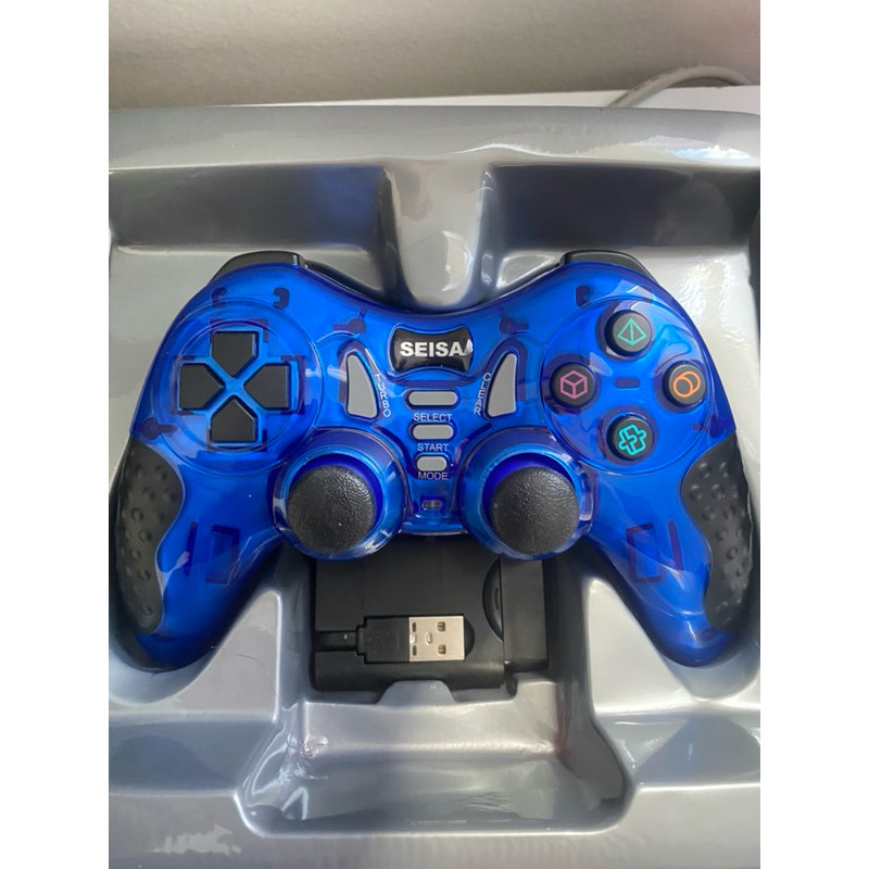 Controle sem fio para PC, Ps3, ps2 Celular Android, Tablete e Box Tv. Smart Tv 6 Em1 Azul