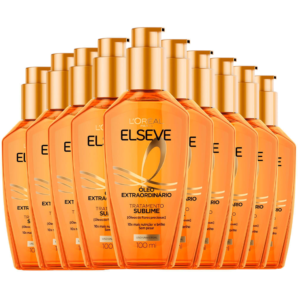 Kit Óleo Capilar Elseve Extraordinário  100ml - 10 Unidades