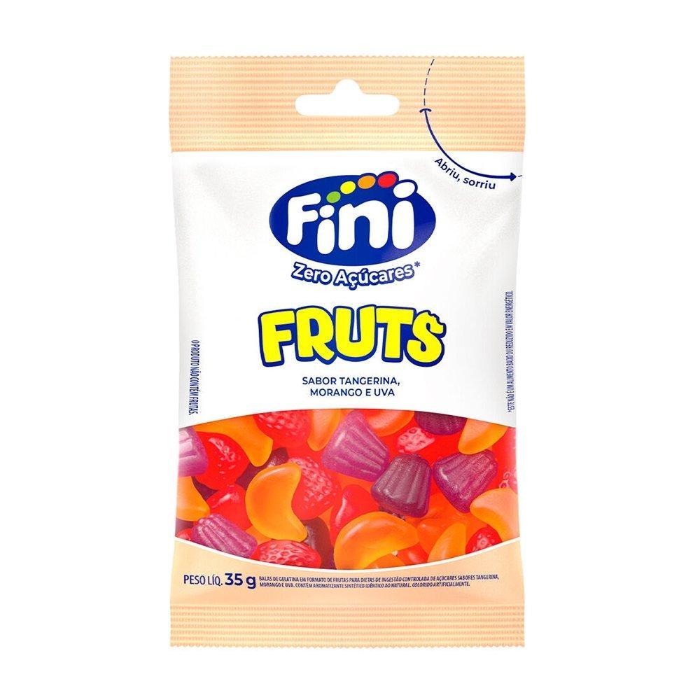 Bala Fini Gelatina Fruts Zero Açúcar 35g - Embalagem com 24 Unidades