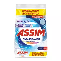 Sabão em Pó Assim Triplação 800g - Embalagem com 20 Unidades