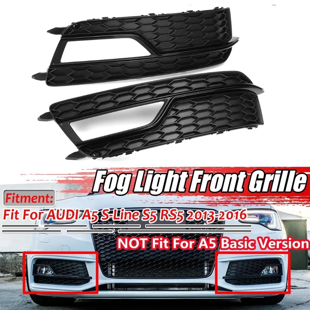 Amortecedor Dianteiro Do Carro Inferior Grade Luz De Nevoeiro Grille Capa Guarnição Para Audi A5 S-Lines Pára-Choques S5