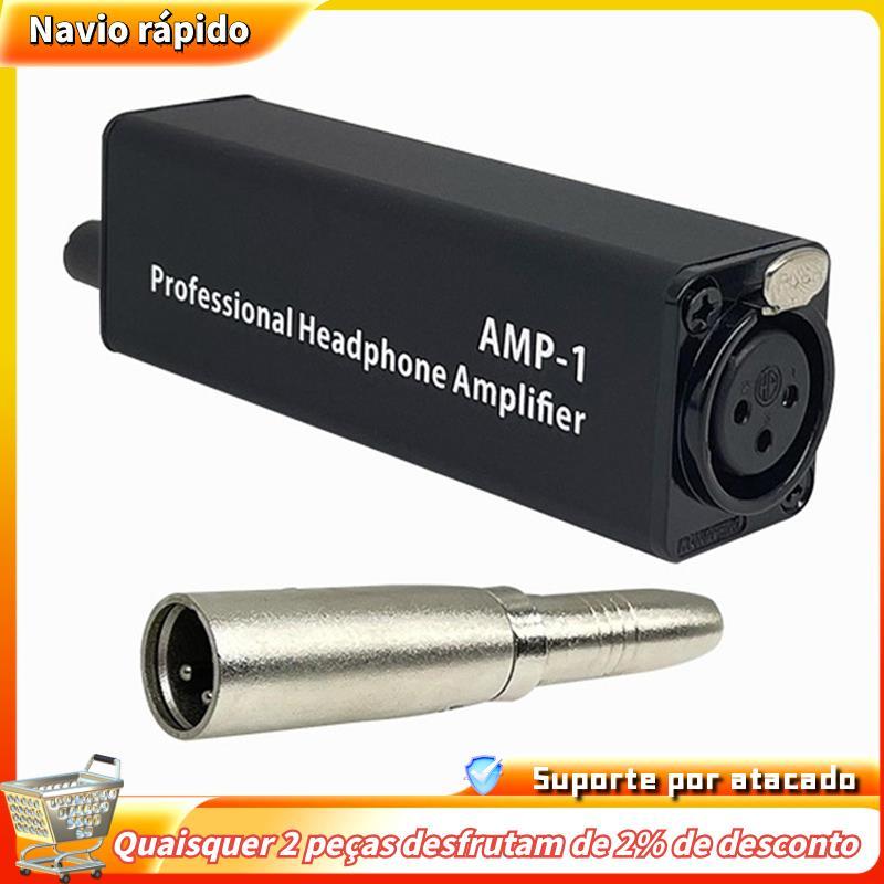 Conversor Amplificador De Fone De Ouvido Portátil XLR Para Interface De Áudio De 3.5MM Mini HIFI Montagem De Clipe