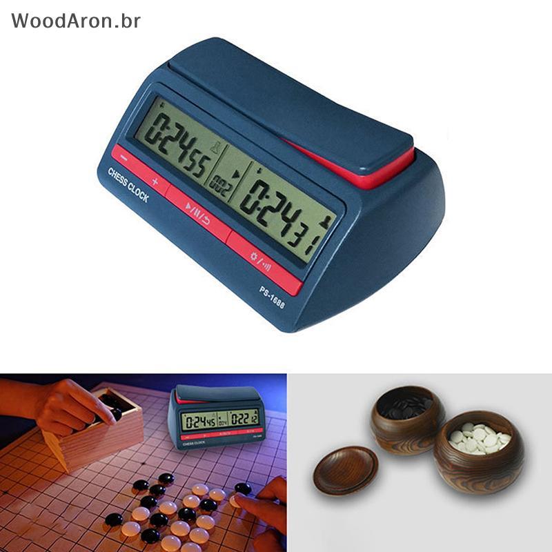 WoodAron 1 Conjunto Jogo De Tabuleiro Clo Xadrez Chinês/Go/Jogos De Temporizador Digital br