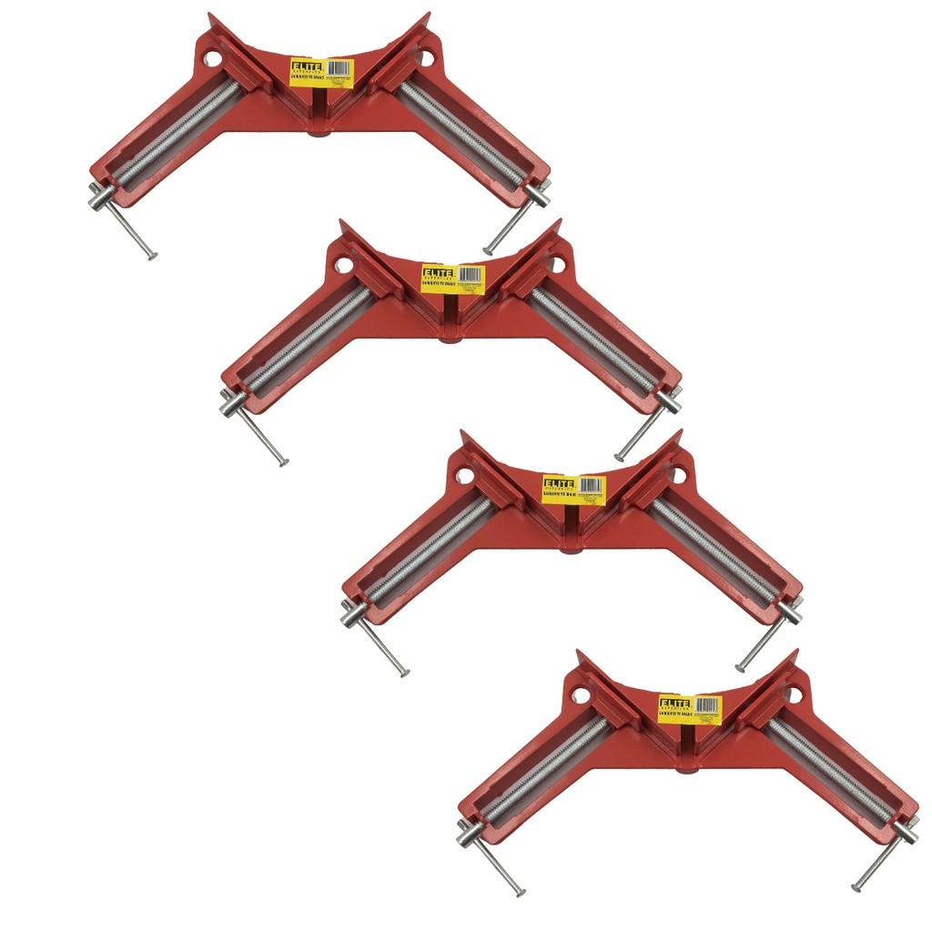 KIT 4 Grampo Sargento Angular 90° Graus Marcenaria Cantoneira