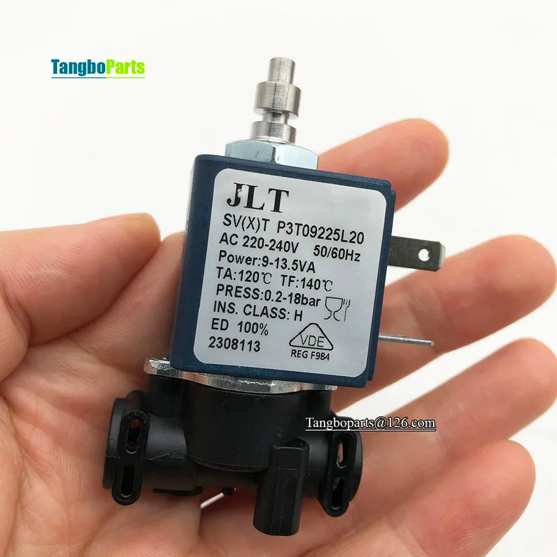 Válvula Solenoide de Água AC220V JLT SV(X)T P3T09225L20 para Máquina de Café Espresso Delonghi EC9255 EC9355 EC9355 EC96