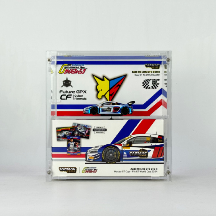 Caixa de armazenamento de modelo de carro acrílico Anti-poeira TW 1/64 Audi R8 LMS GT3 evo II caixa de exibição de fórmu