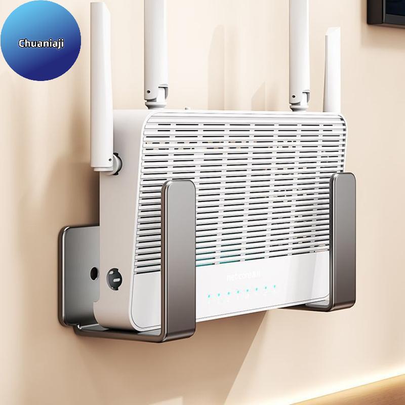 Chuaniaji 2/4/6 Pçs Montagem Na Parede Roteador Power Strip Titular Sem Broca Colocação Ra Modem Óptico Conjunto-Caixa S