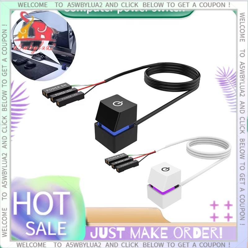 Interruptor De Mesa Para Computador , Luzes LED Coloridas , Placa-Mãe , Botão Liga/Desliga Externo , Cabo De Extensão B