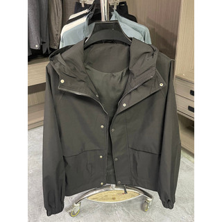 Pedido restante do gabinete!Moda simples jaqueta com capuz masculina fina jaqueta ao ar livre primavera macacão jaqueta 