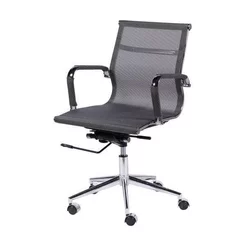 Cadeira Escritorio Diretor Esteirinha Tela Mesh 3303 Cinza Cinza