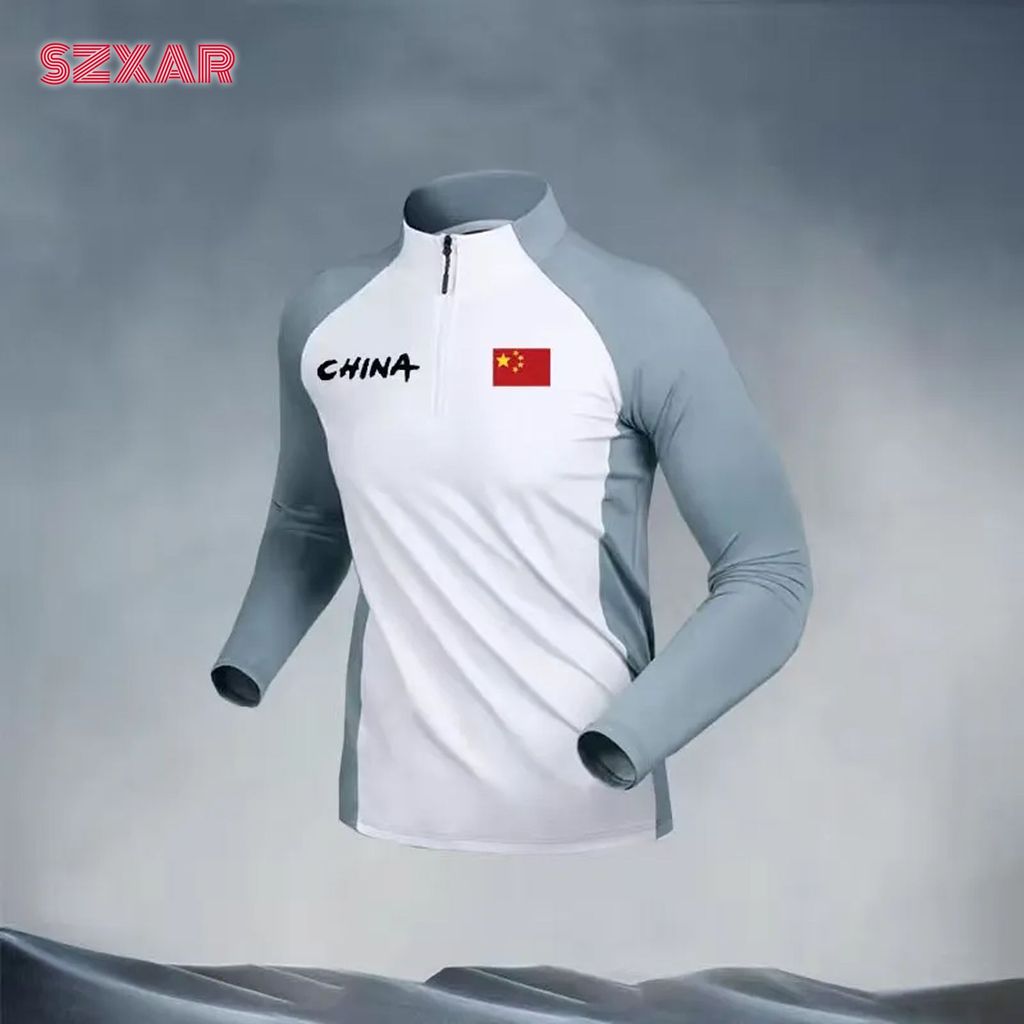 Primavera outono roupas de treinamento masculinas de manga comprida roupas de secagem rápida esportes pista e campo roup