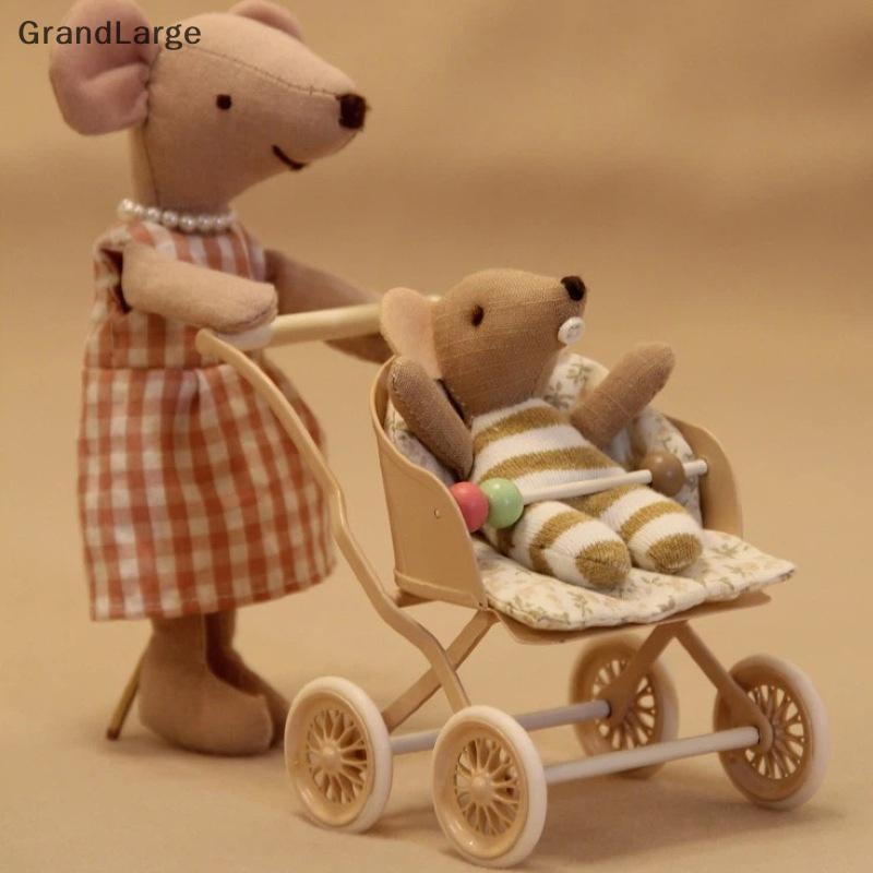 [GrandLarge] 1 : 12 Carrinho De Bebê Artificial Em Miniatura Adequado Para Bjd Ob11 Casa De Boneca Mobiliário Doméstico