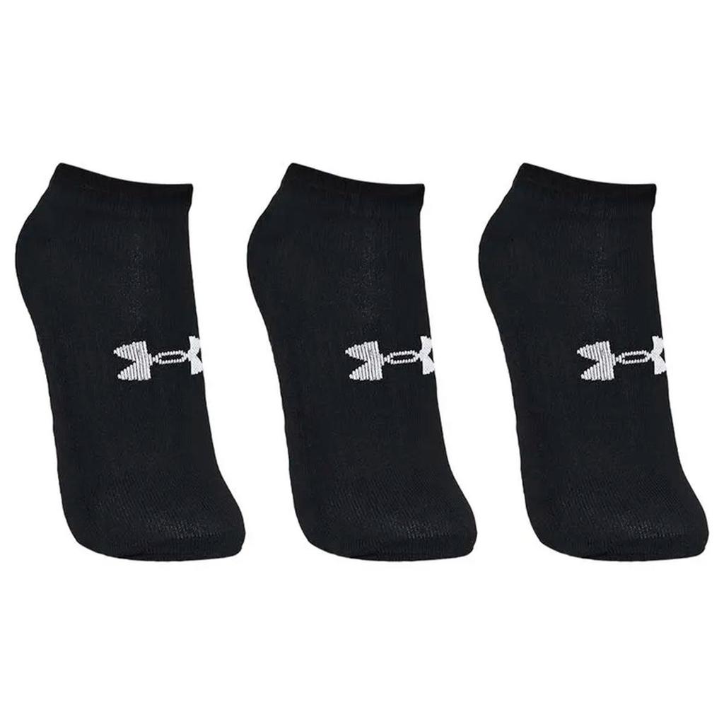 Kit com 3 Pares de Meia Masculina Cano Invisível - Under Armour