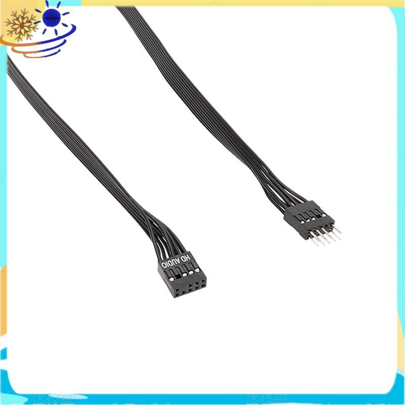 [Le's Shop] Cabo De Extensão HD De Áudio 9 Pinos Macho Para Fêmea Placa-Mãe Do Painel Frontal Fio 24AWG Computador