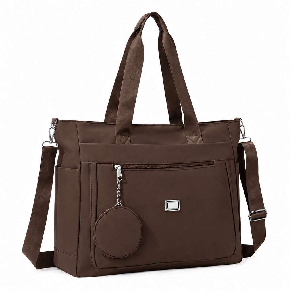 Bolsa Feminina Super Grande Com Carteira Nylon De Ombro E Transversal Sacola Para Notebook Viagem Faculdade SD996#