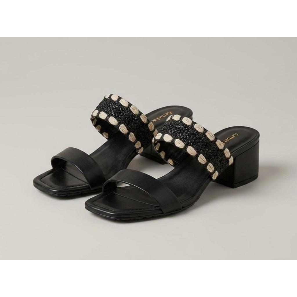 envio imediato Sandália salto  tira ráfia tendência elegância super confortável STEL1