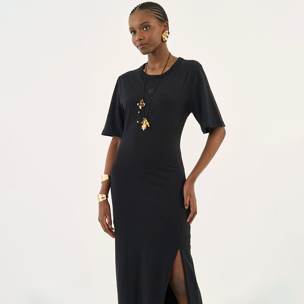 Vestido Super Mid Colcci Iconic In26 Preto Feminino — imagem 2 de 2