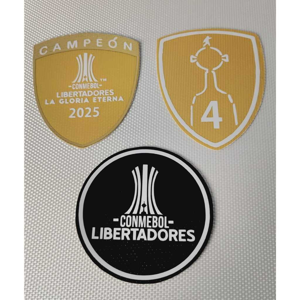 Kit Patches Termocolantes Libertadores Tetra Campeão Aplique com Ferro Ideal Camisas de Time