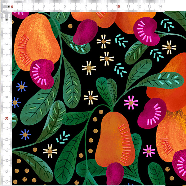 Tecido Sarja Impermeavel Caju Tropical Bolsa Necessaire Mesa Costura Artesanato Durabilidade Resistente Agua em Oferta na Shopee