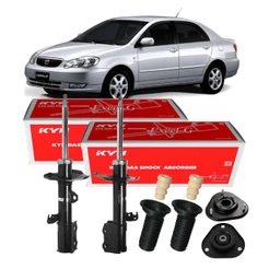 PAR AMORTECEDOR DIANTEIRO COROLLA 2003 ATÉ 2008 + KITS