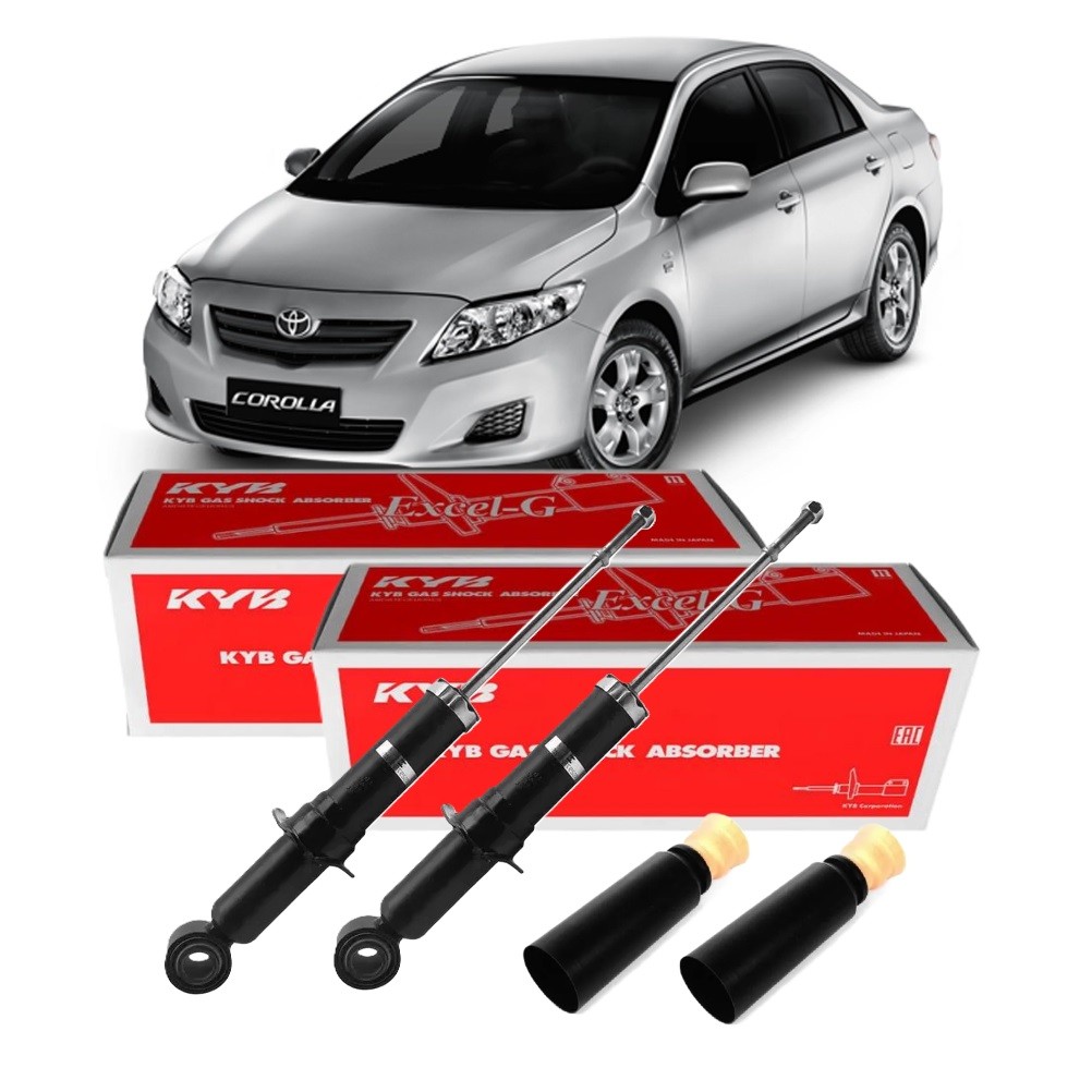 PAR AMORTECEDOR TRASEIRO TOYOTA COROLLA 2009 ATE 2019 + KITS