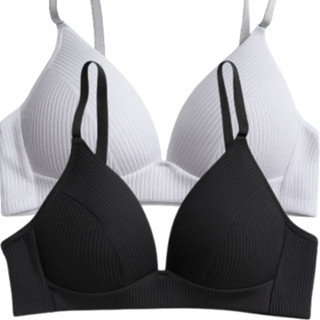Kit 2 Sutiã Top Canelado Feminino Sem Aro Com Bojo Soft Confort Molinho Macio Sustentação em Oferta na Shopee