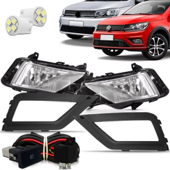 Kit Farol De Milha Neblina Auxiliar Gol Voyage G8 2018 2019 2020 2021 2022 2023 2024