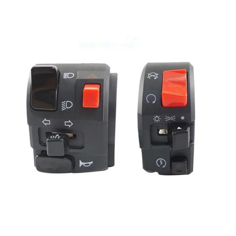 Interruptores de Motocicleta 7/8" 22mm Botão de Buzina de Motocicleta Sinalizador de Direção Luz de Neblina Elétrica Int