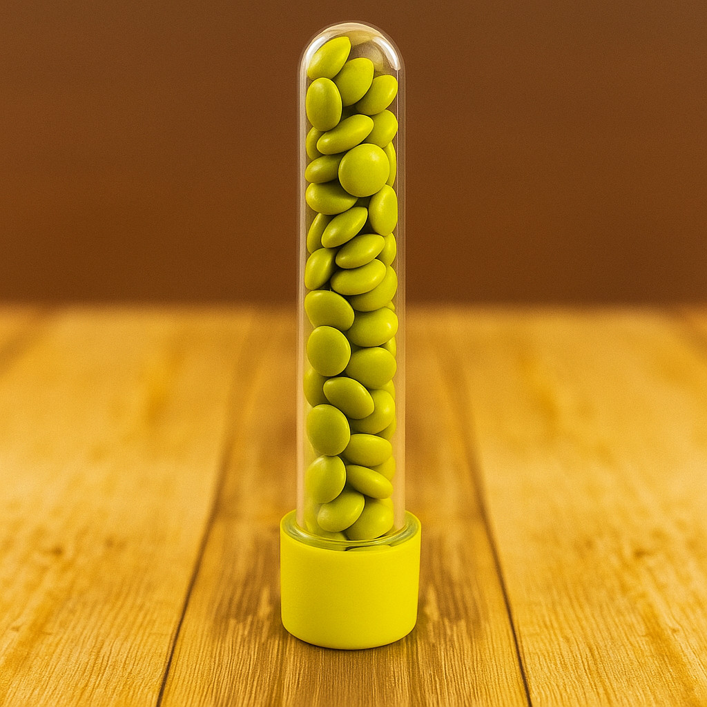 10~50 TUBETE ACRÍLICO LEMBRANCINHAS 13CM COM TAMPA AMARELO em Oferta na Shopee