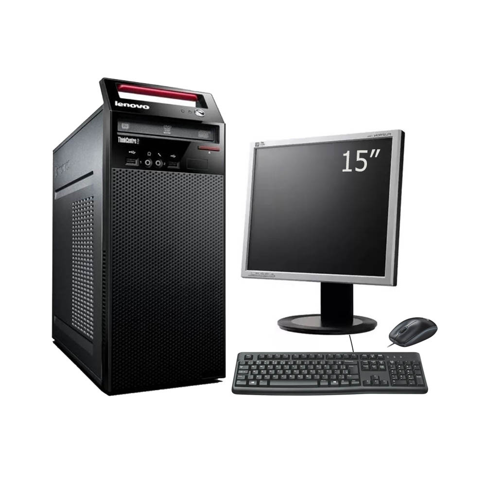 Computador Lenovo Dual Core 4gb ram: Com monitor + teclado + mouse