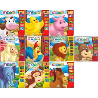 Livros Sonoros - Conhecendo Os Sons Dos Animais Infantil Com Som Da Fazenda/Floresta Pilhas botão inclusas em Oferta na Shopee