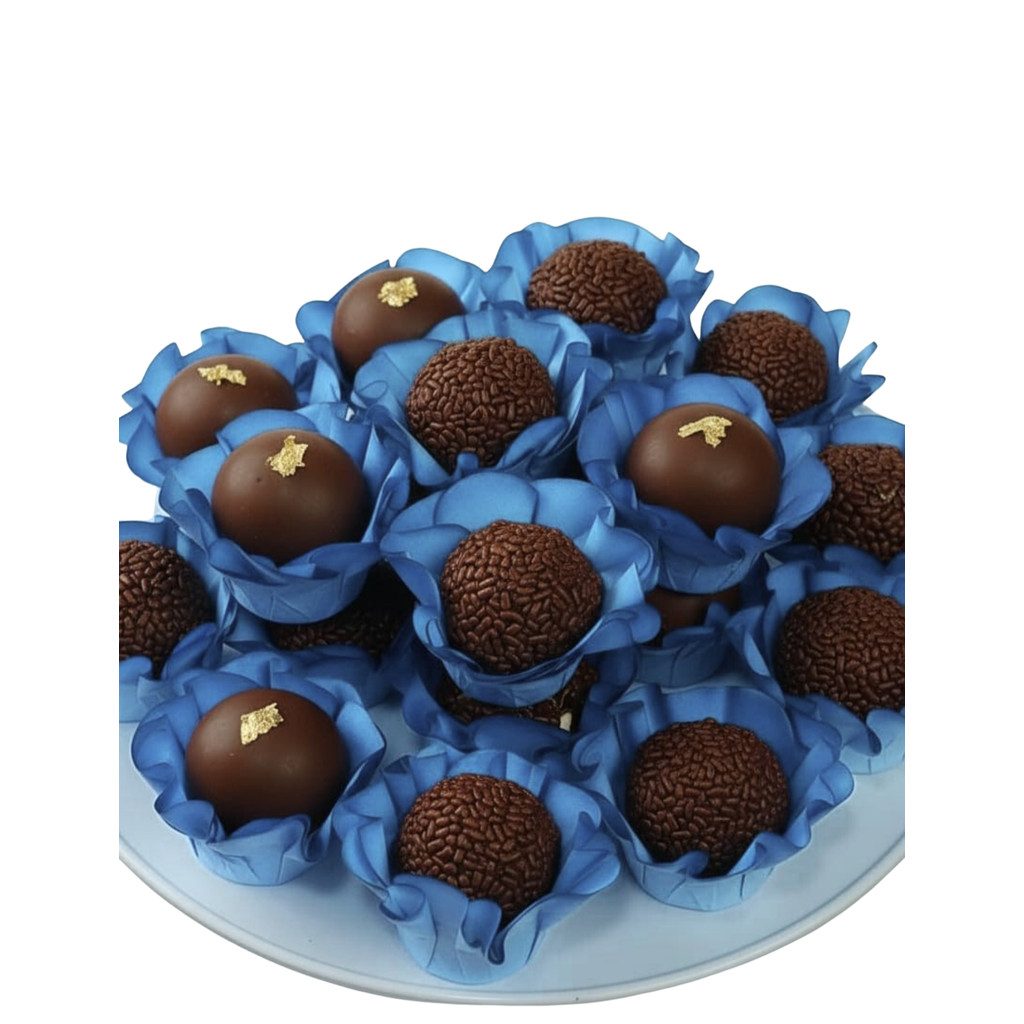 Forminha Bali Azul Turquesa para Doces Finos Luxo Gourmet Decoração Casamento Festa Mesa Doce Forma