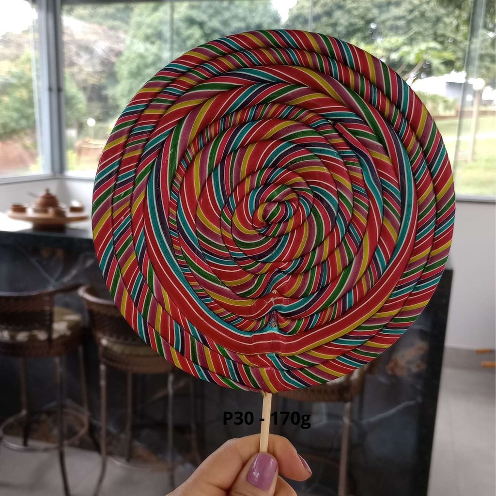 Pirulito Psicodélico Chaves Gigante 5 unidades 170 gr. em Oferta na Shopee