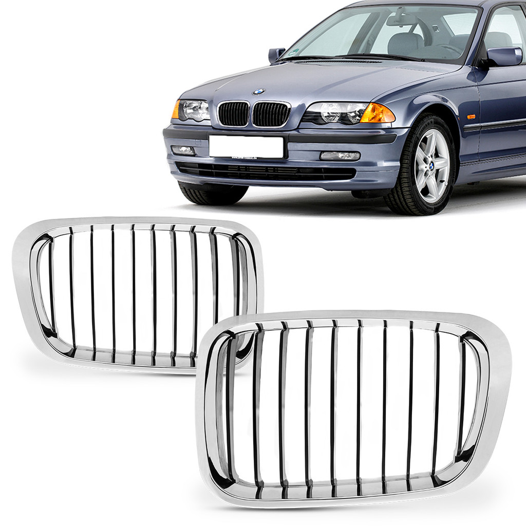 Grade Dianteira Bmw Serie 3 1998 1999 2000 2001 Cromada Preta