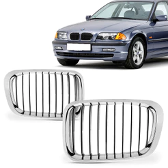 Grade Dianteira Bmw Serie 3 1998 1999 2000 2001 Cromada Preta