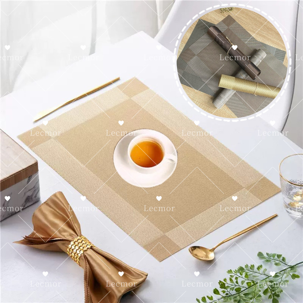 Kit 4/6/8/10 Jogo Americano Retangular Decorativo Antiaderente e Fácil de Limpar em Oferta na Shopee