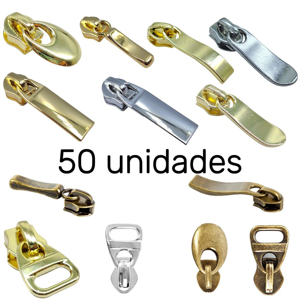 Cursor zíper número 5 alta qualidade com 50 unidades