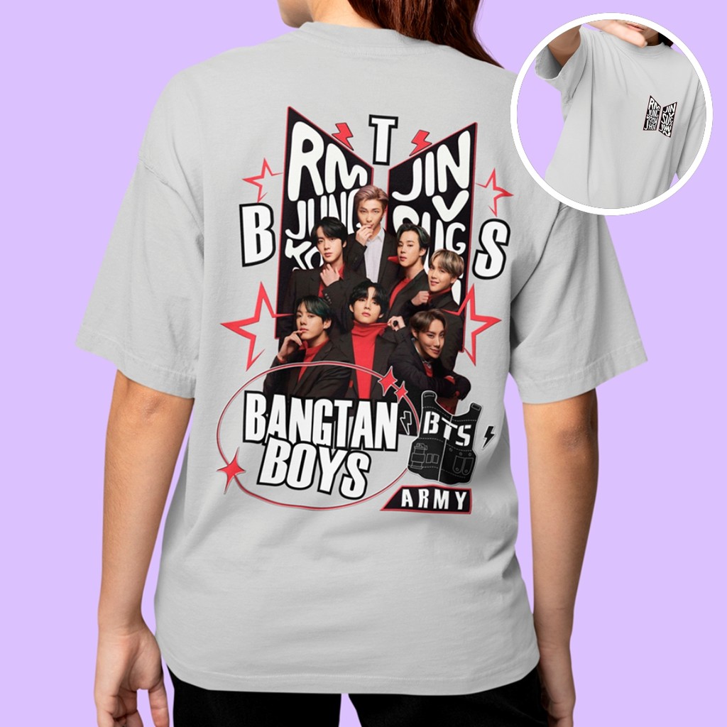 Camiseta Kpop BTS Bangtan Boys Army Camisa Look Feminino BTS Blusa Algodão