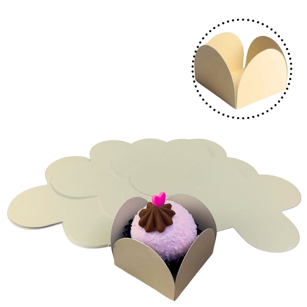 50~500 Forminhas nude Para Doces 4 Pétalas 3,3X3,3X2,5 121.65 (Nc Toys Simples) em Oferta na Shopee