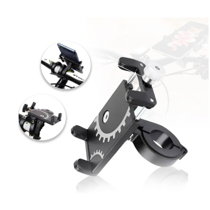 Suporte de Celular GPS Universal para Bike, Moto e Bicicleta - Alumínio Resistente e Ajustável-Lion