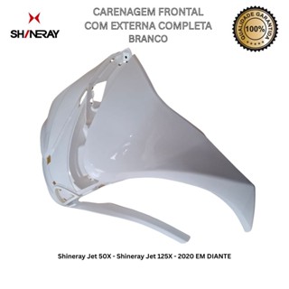 Carenagem Frontal Com Externa Completa Branco Shineray Jet 50X / 125X 2019 A 2022 em Oferta na Shopee