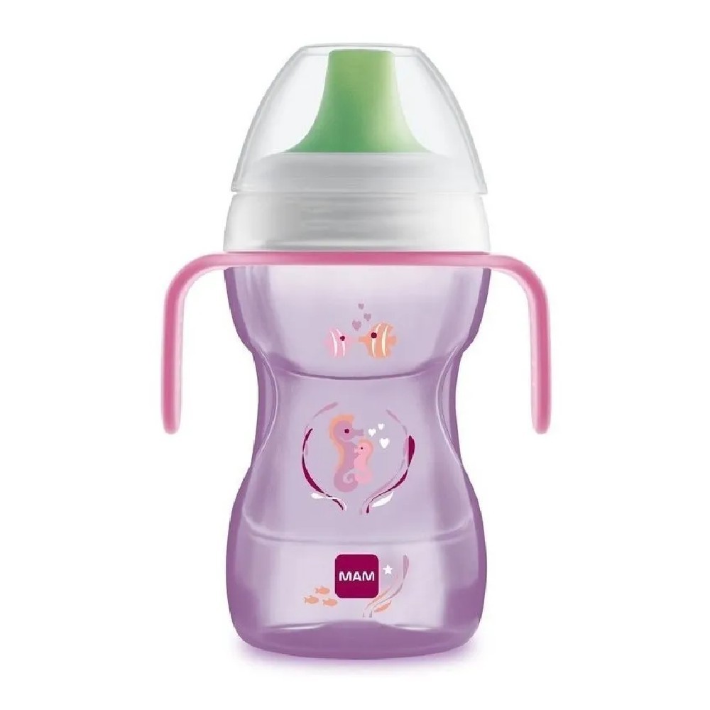 Copo de Transição Infantil Fun To Drink 270ml 8M+ Rosa - MAM em Oferta na Shopee