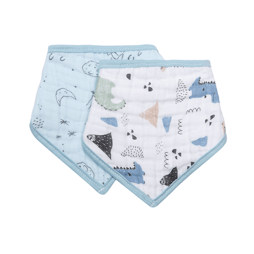Babador Papi Bandana Estampa Dinossauro Soft 2 Peças em Oferta na Shopee