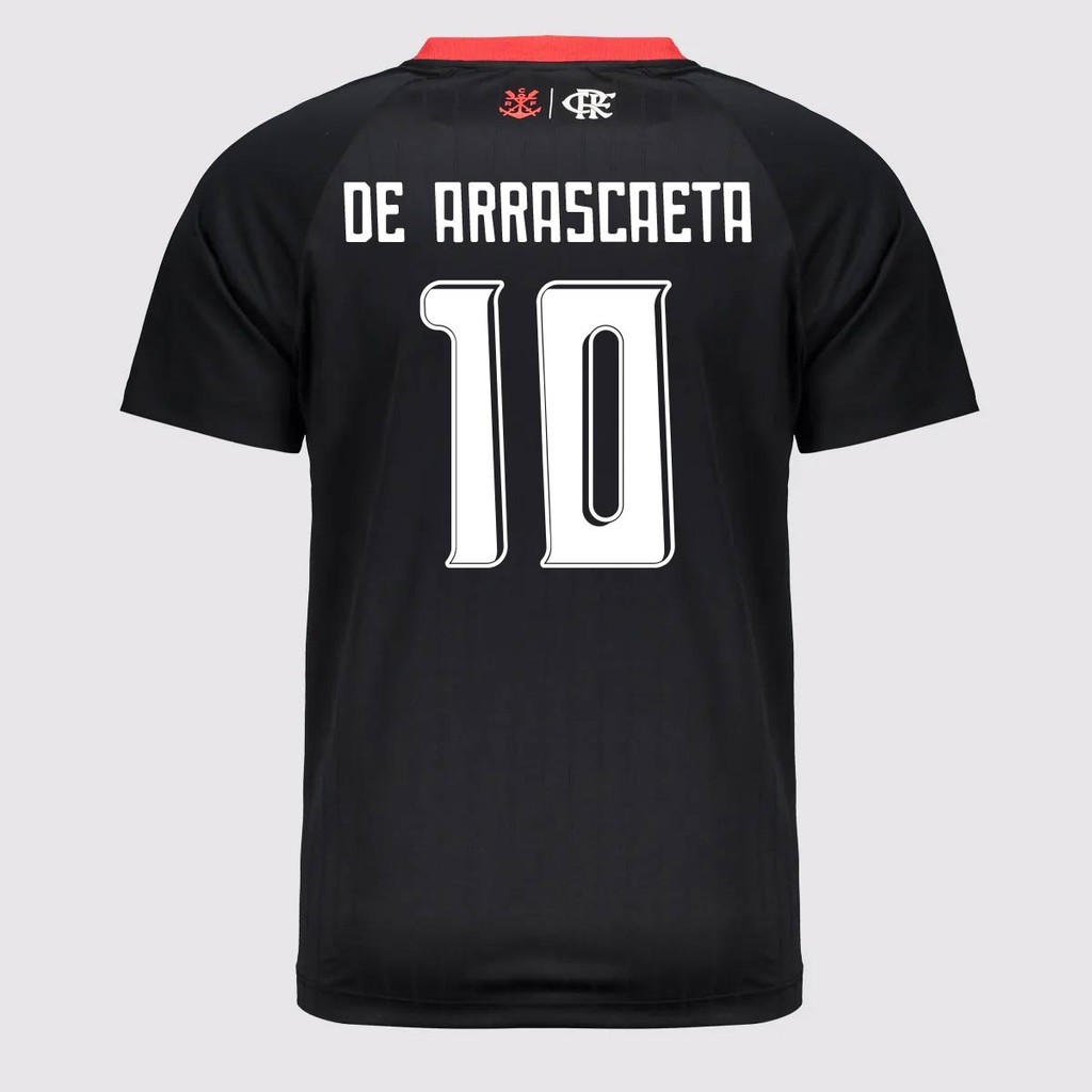 Camisa Flamengo Disparar 10 De Arrascaeta Preta em Oferta na Shopee
